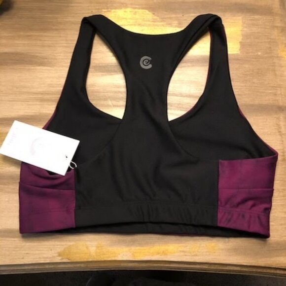 NWT JOHNNY WAS CALME Endurance Reversible Sports Bra Magenta & Black S - Picture 4 of 5